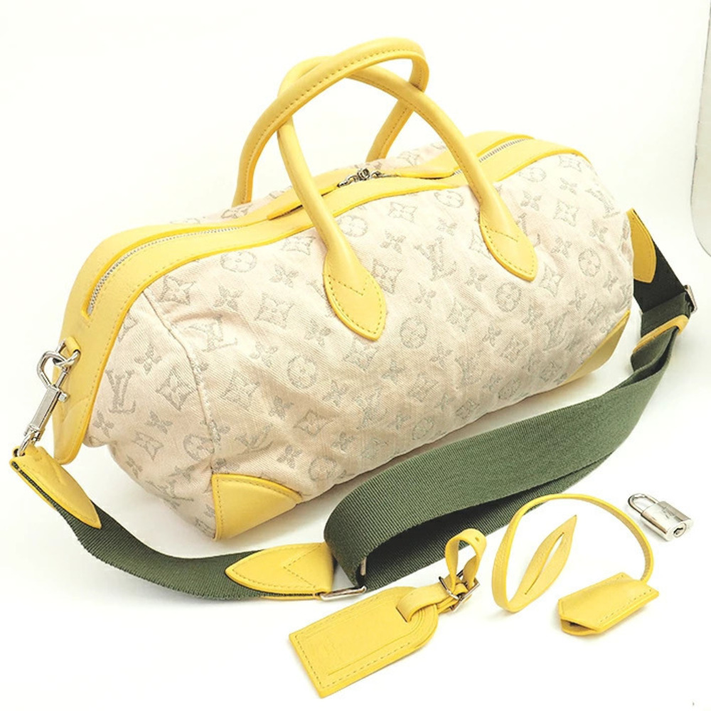 Louis Vuitton Round Speedy Boston Jaune Monogram Denim Bag